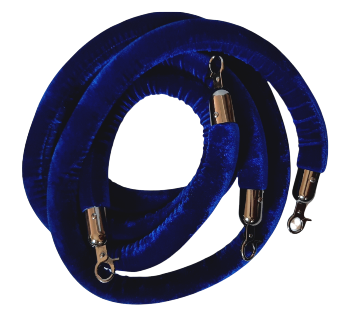 Midnight Blue Queue Control Velvet Rope Barrier