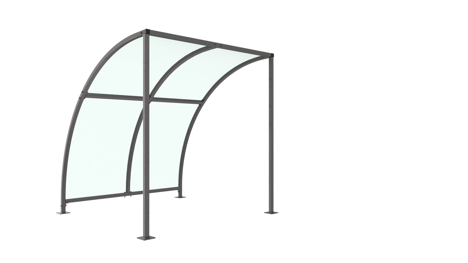 Leyton Cycle Shelter – Open Sided Galvanised Steel Frame