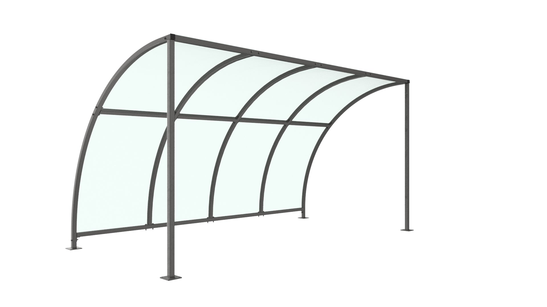 Leyton Cycle Shelter – Open Sided Galvanised Steel Frame