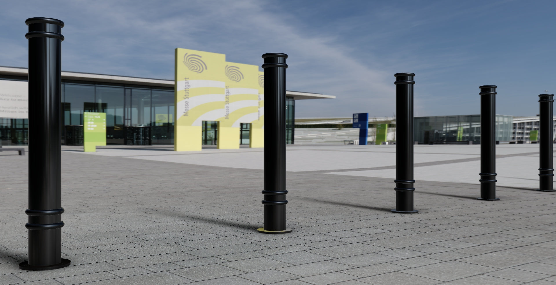 900mm Above Ground GFC3700 Ornamental Steel Bollard