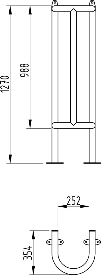 Floor and Wall Mounted Vertical Pipe Protector