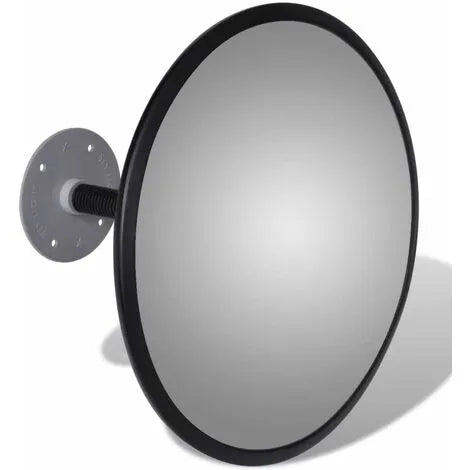 Dark Gray Indoor Traffic Convex Acrylic Mirror - Black