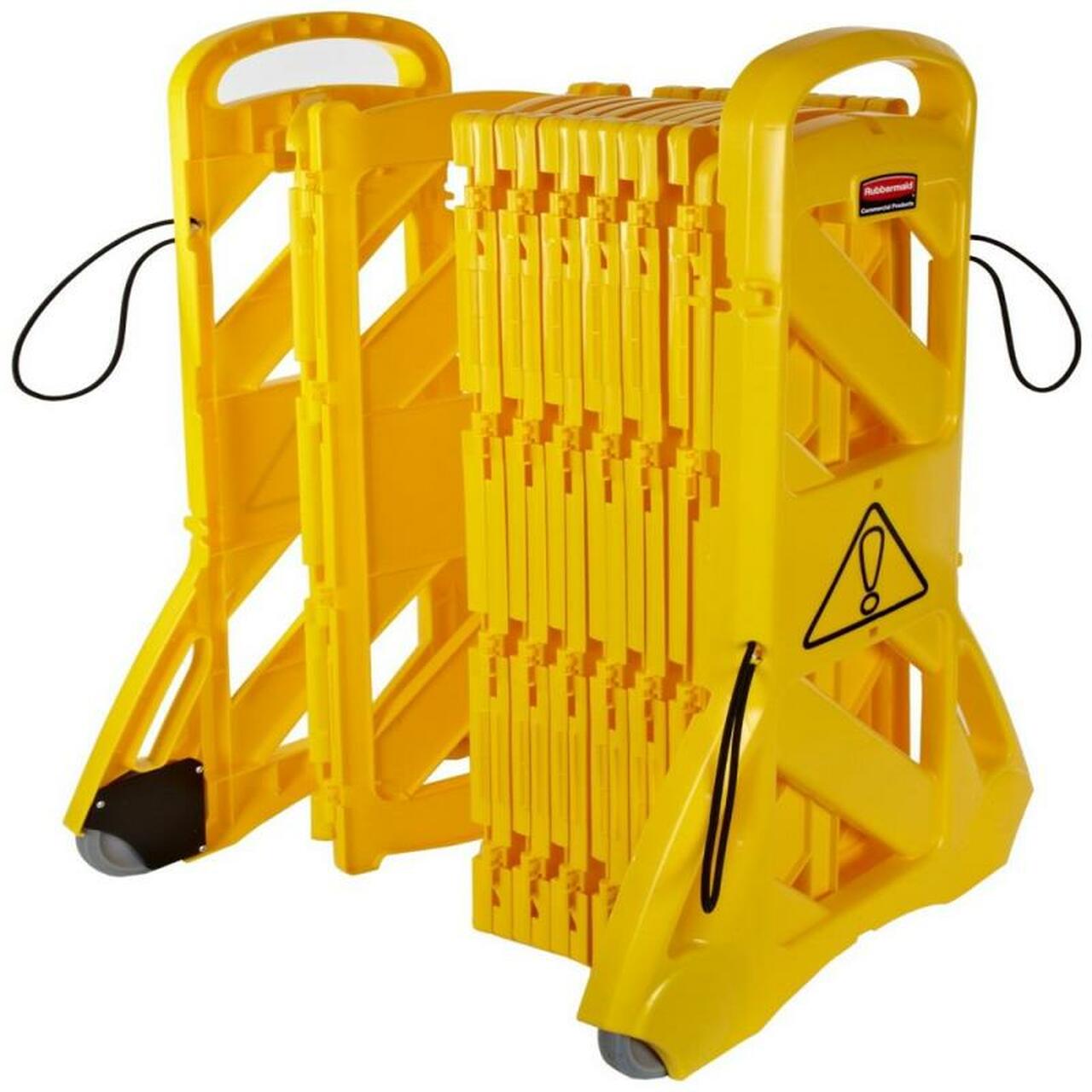 Goldenrod Yellow and Black Portable Safety Barrier